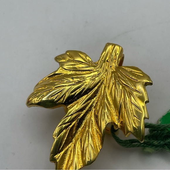 Dotty Smith 2 Piece Leaf Interlocking Belt Buckle Gold on Original Green Tag - Picture 8 of 13